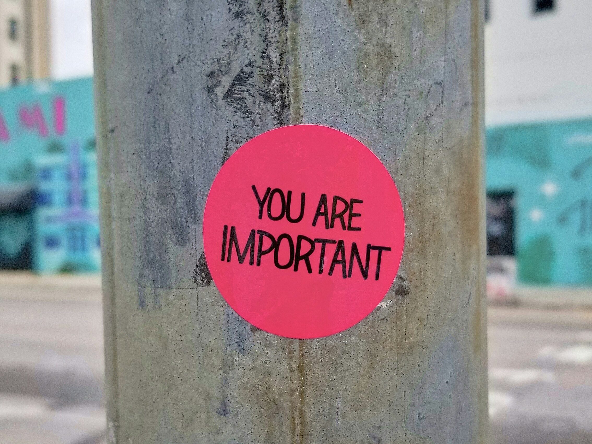 Plaatje met de tekst: You are important 